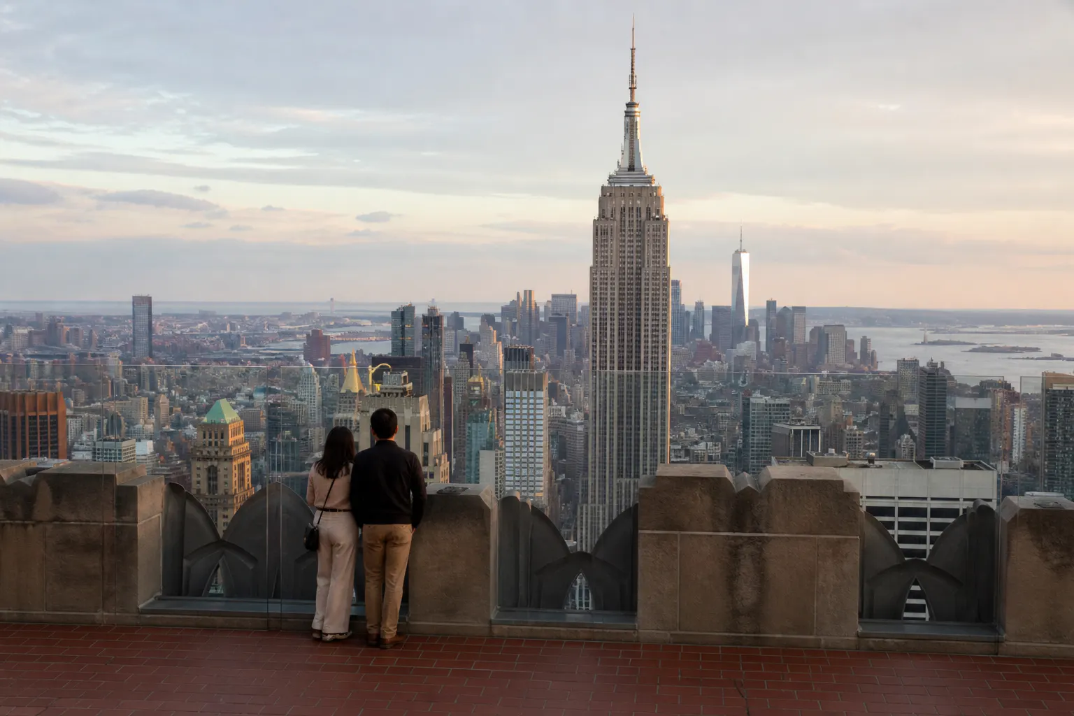 Top of the Rock view toward the Empire State Building