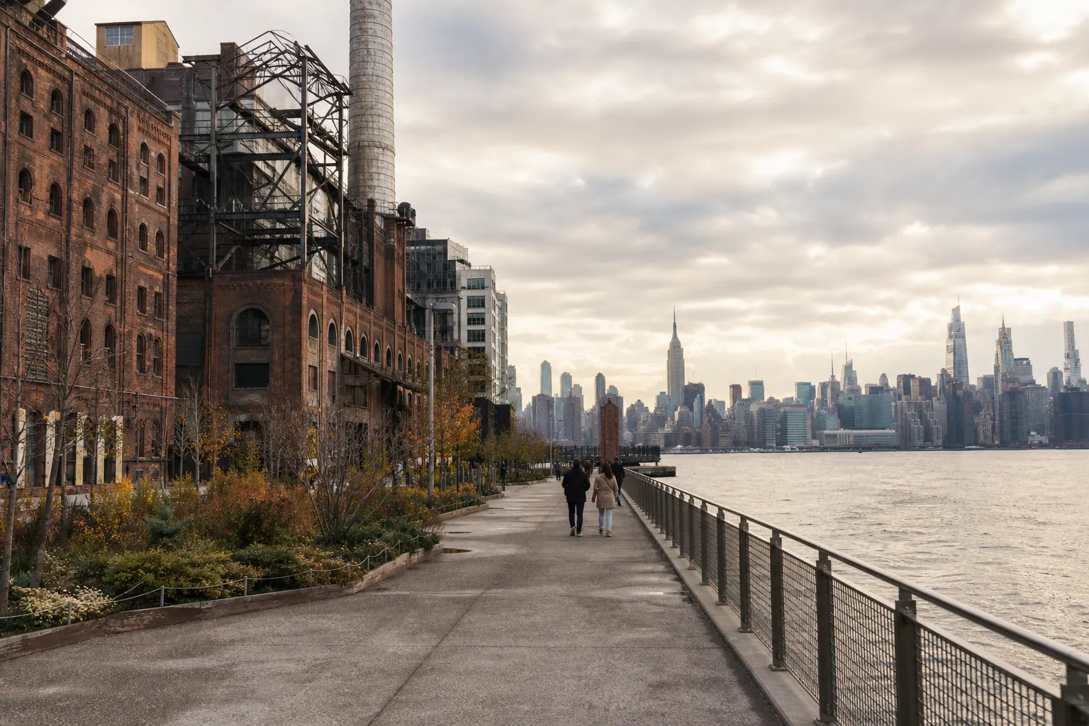 Williamsburg waterfront at Domino Park